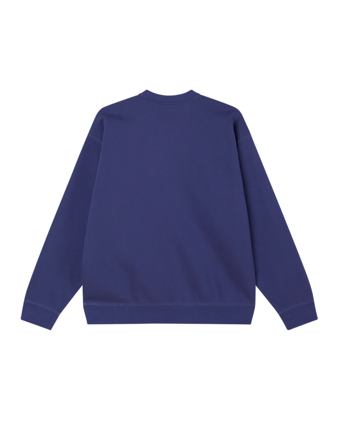 obey est works bold crewneck skipper blue