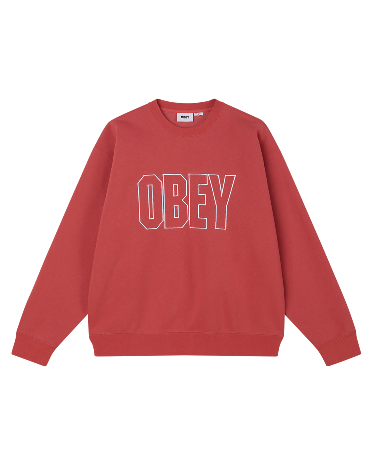 obey digable crewneck mineral red