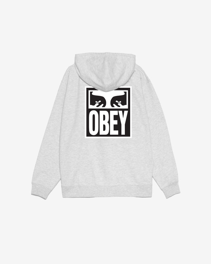 obey eyes icon pullover heather grey