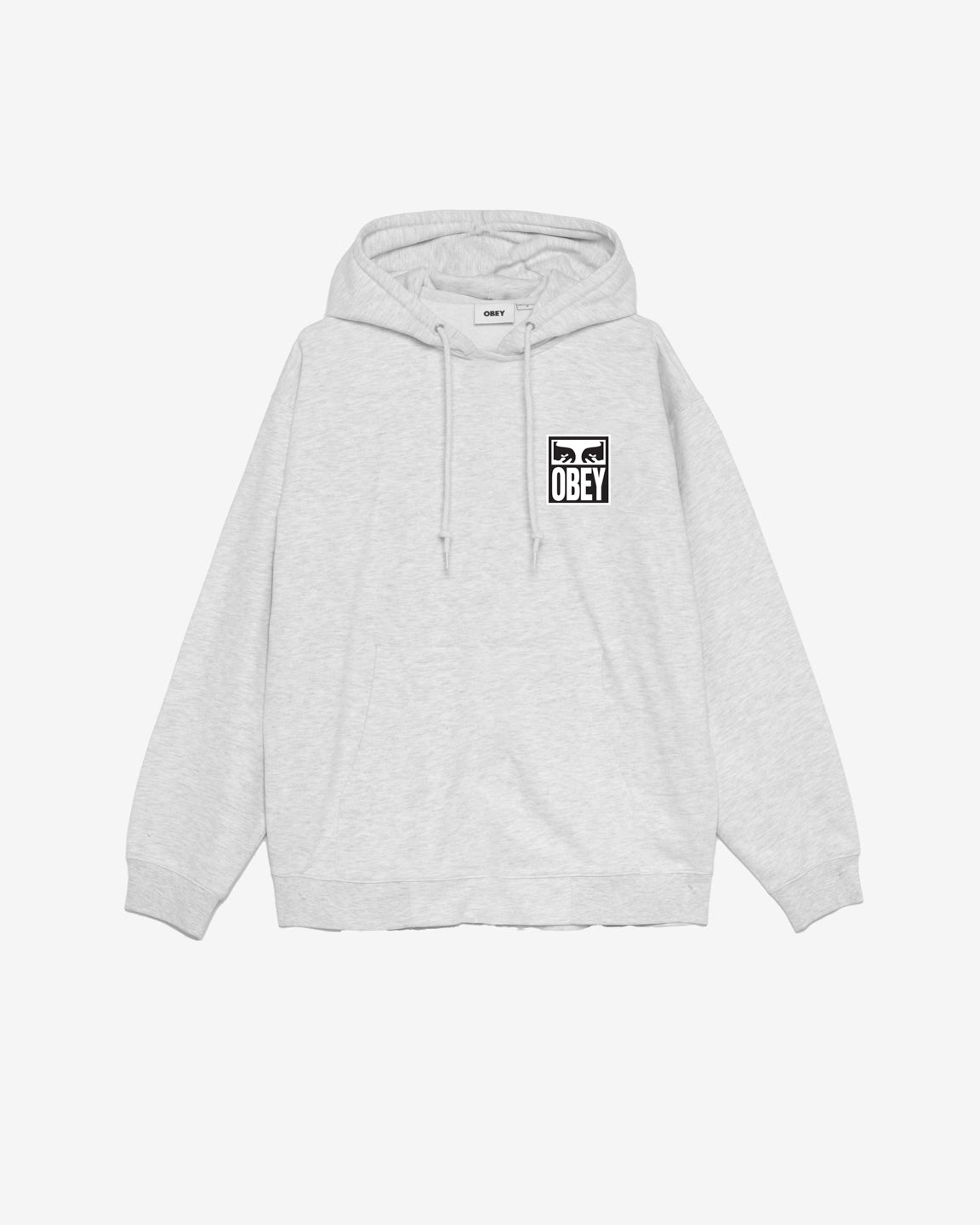 obey eyes icon pullover heather grey