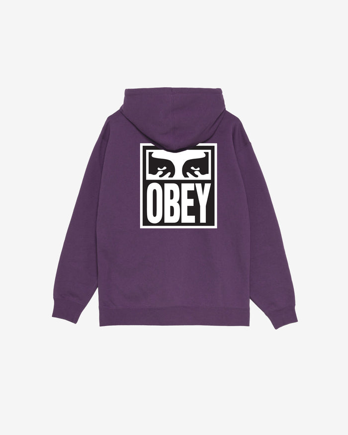 obey eyes icon pullover paisley purple