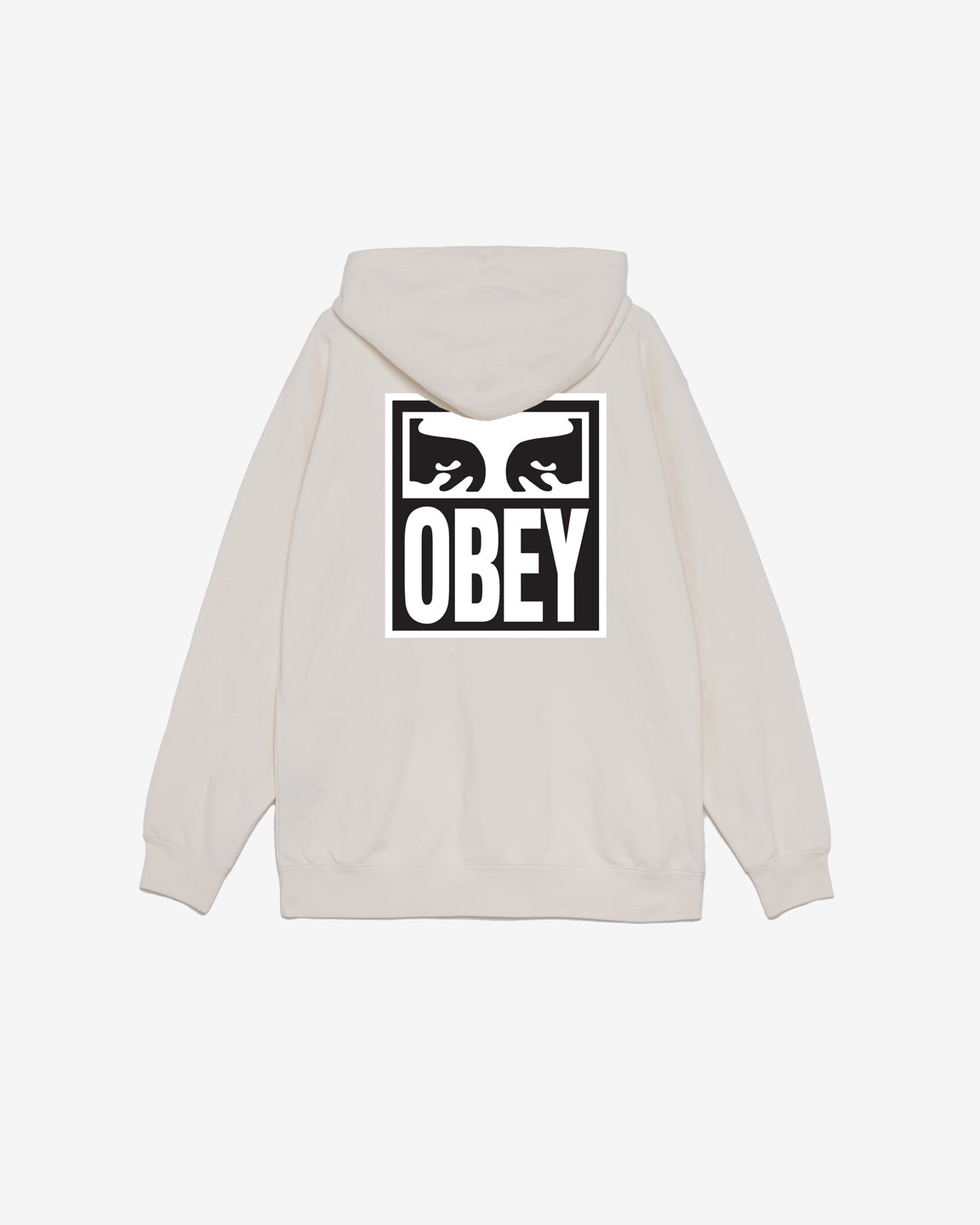 obey eyes icon pullover silver grey