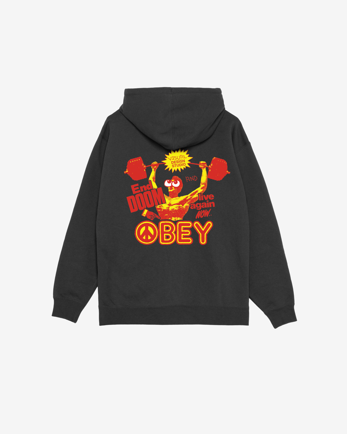 obey live again now pullover black