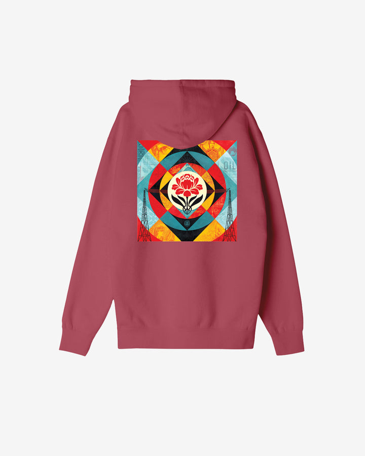 GEOMETRIC POWER CANVAS PREMIUM PULLOVER MINERAL RED