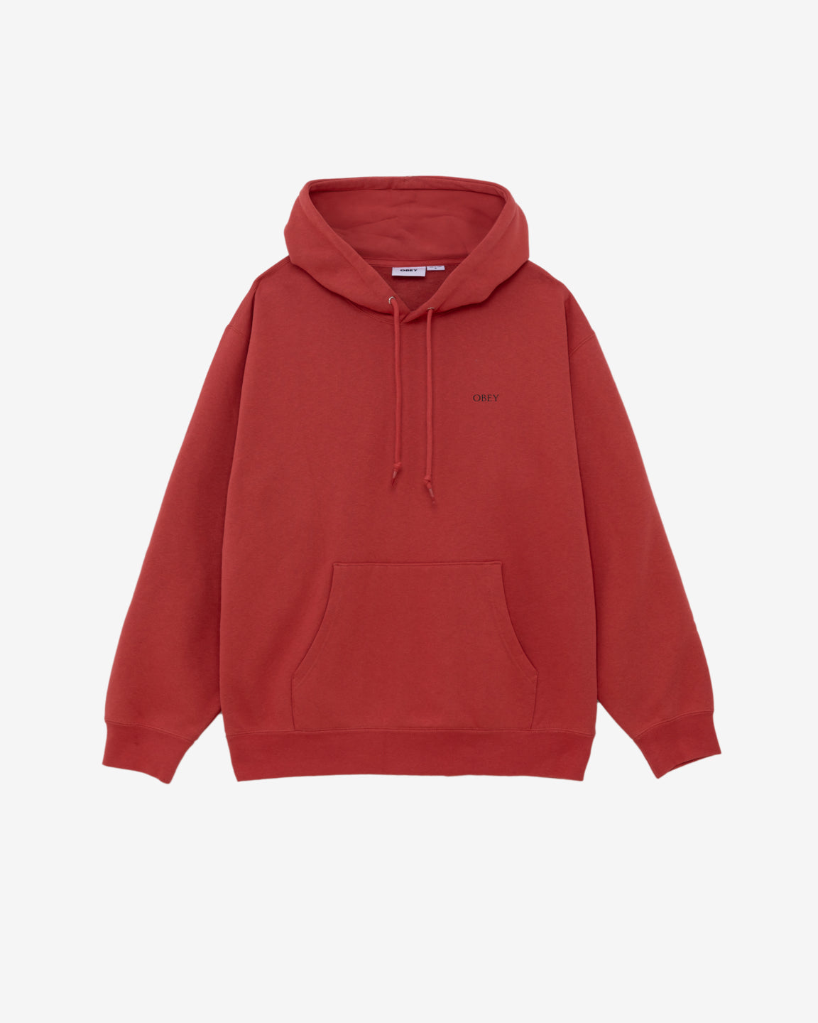 obey geometric power canvas pullover mineral red