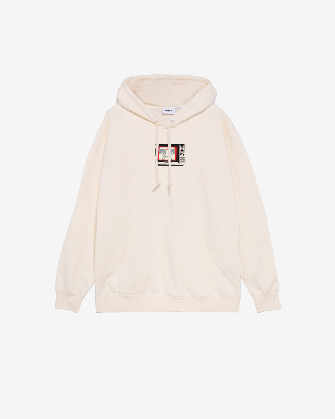 obey tv pullover unbleached