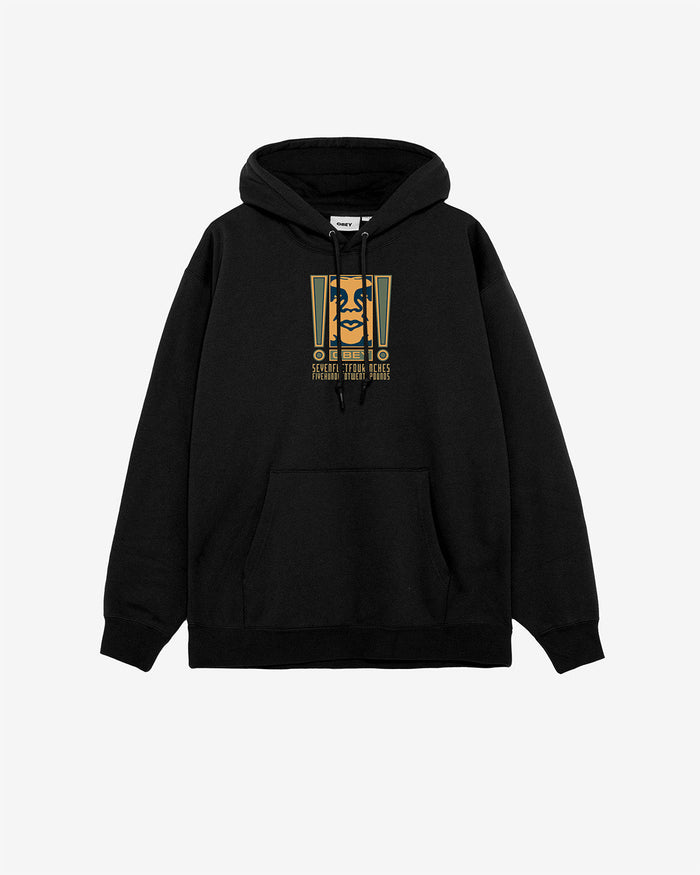 obey double exclamation pullover black