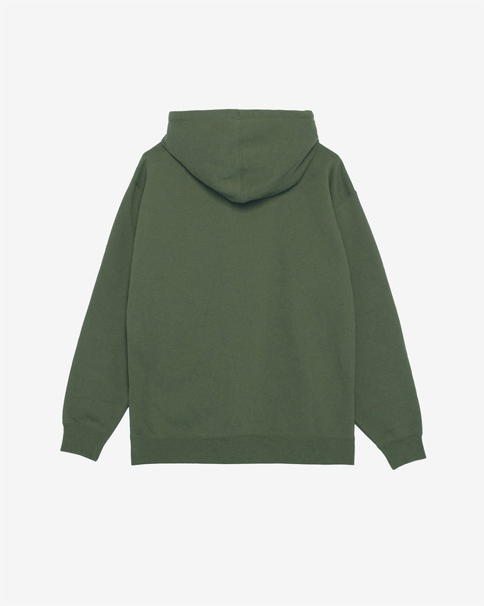 obey double exclamation pullover moss green