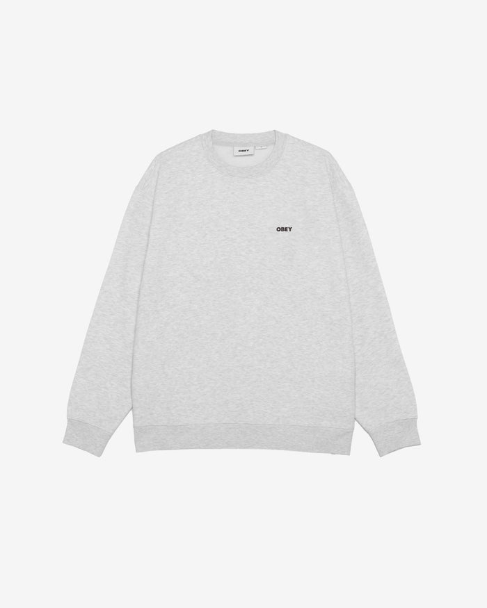 obey bold crewneck heather grey