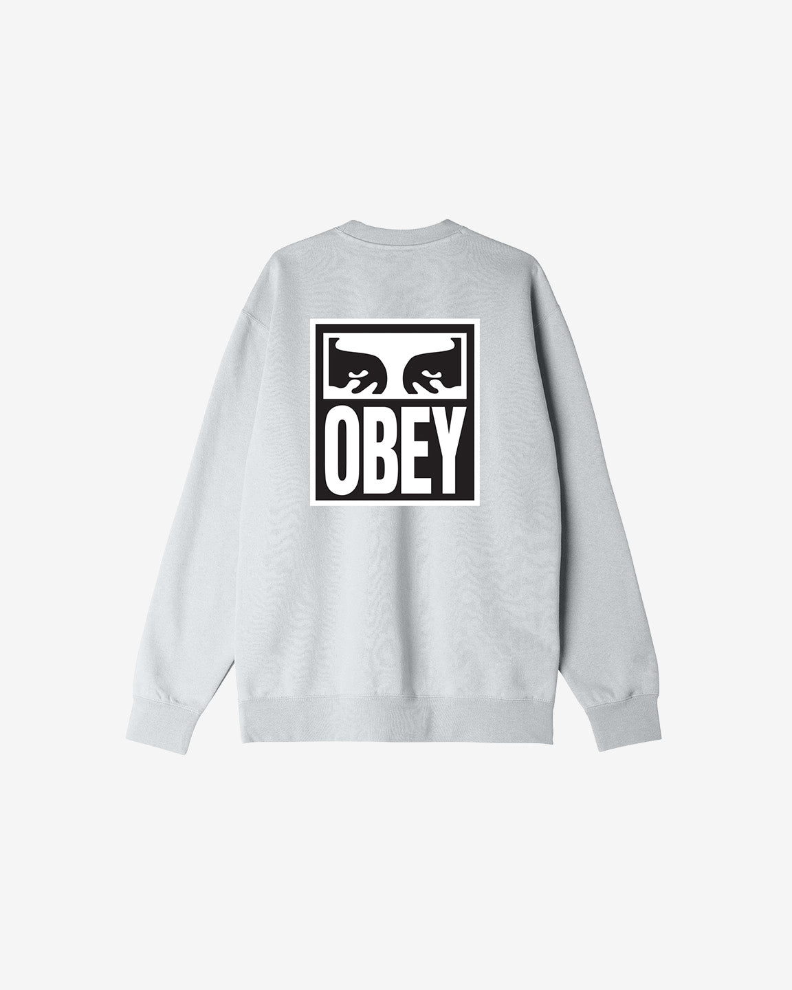 obey eyes icon crewneck heather grey