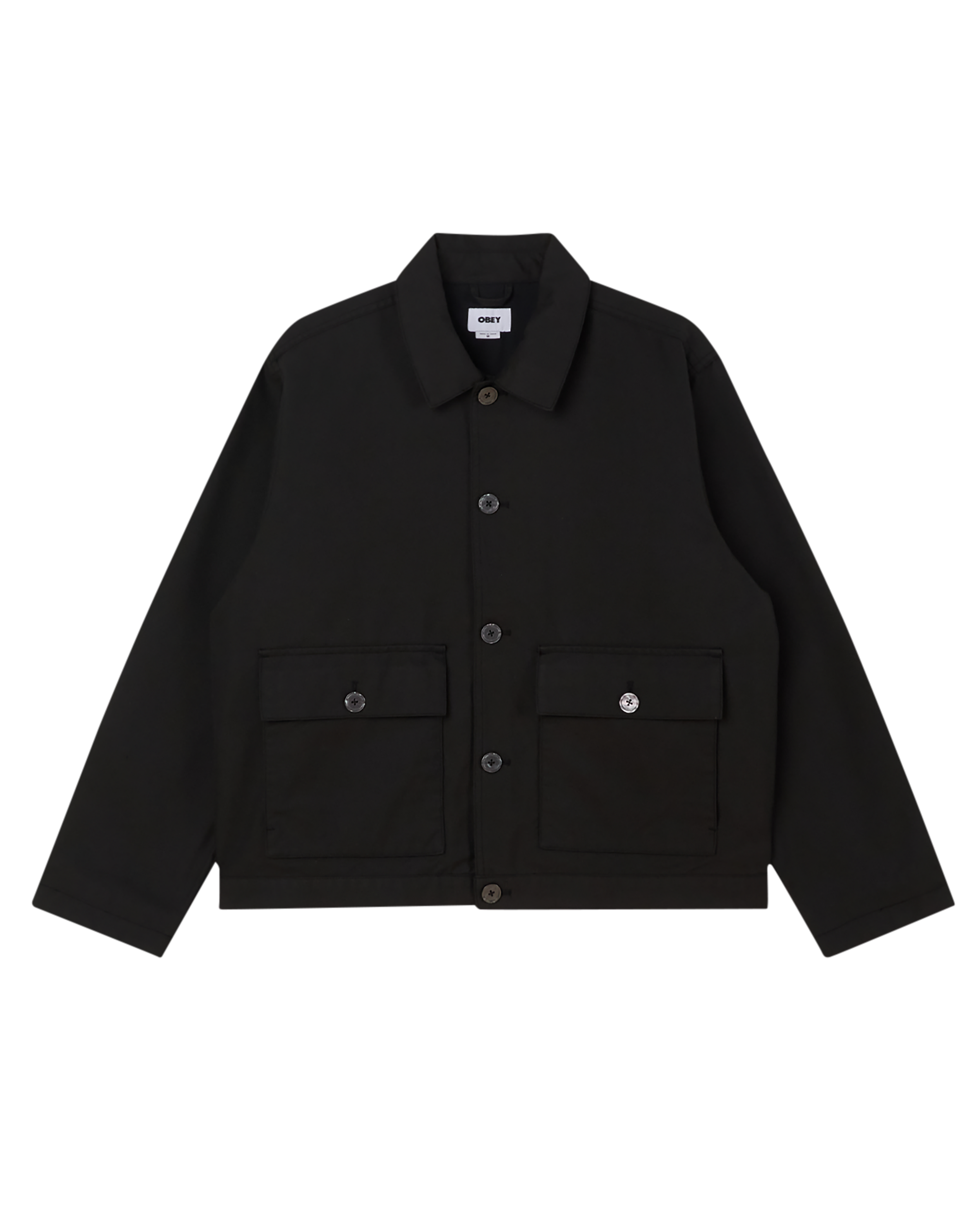 obey oliver shirt jacket pirate black