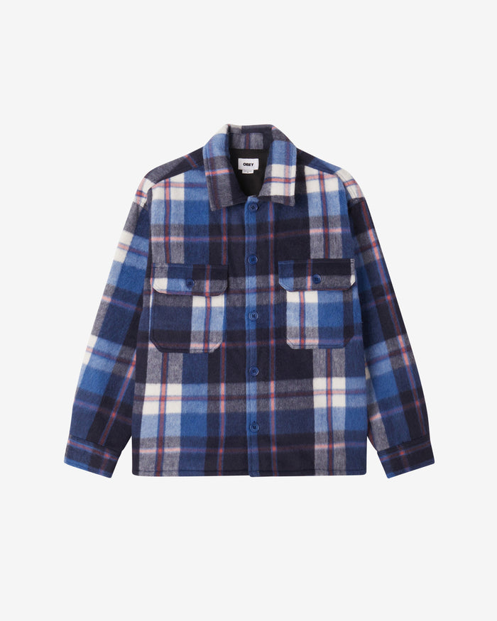 obey stanton shirt jacket academy navy multi