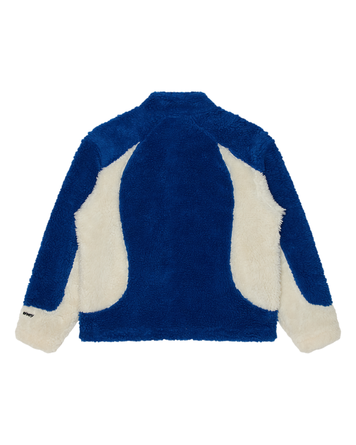obey-center-field-sherpa-jacket-blue-multi - alternate view