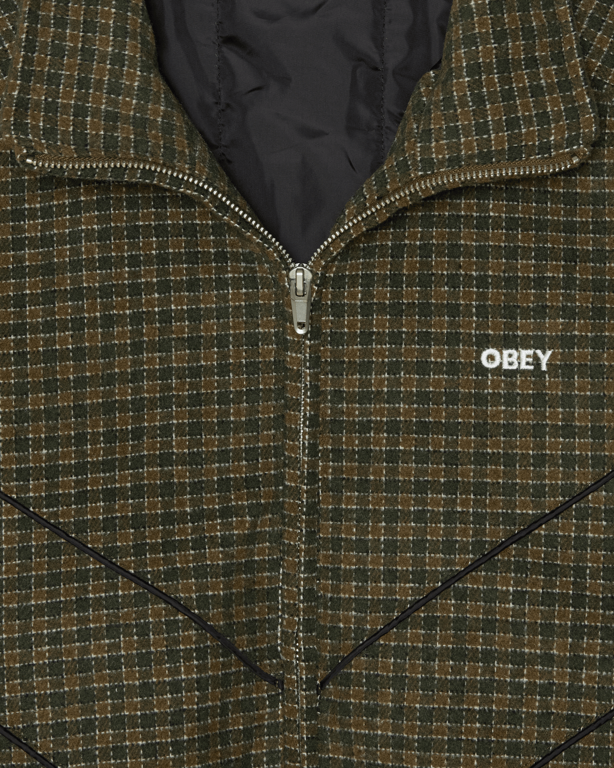 obey-leisure-training-jacket-dark-olive-plaid (zoomed)