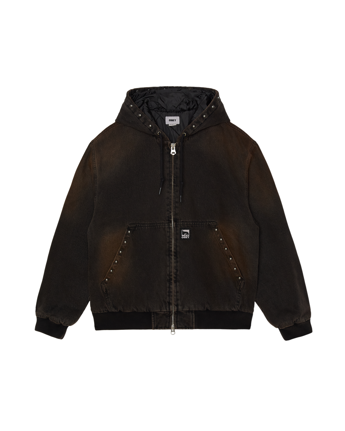 STUDDED ZIP UP JACKET