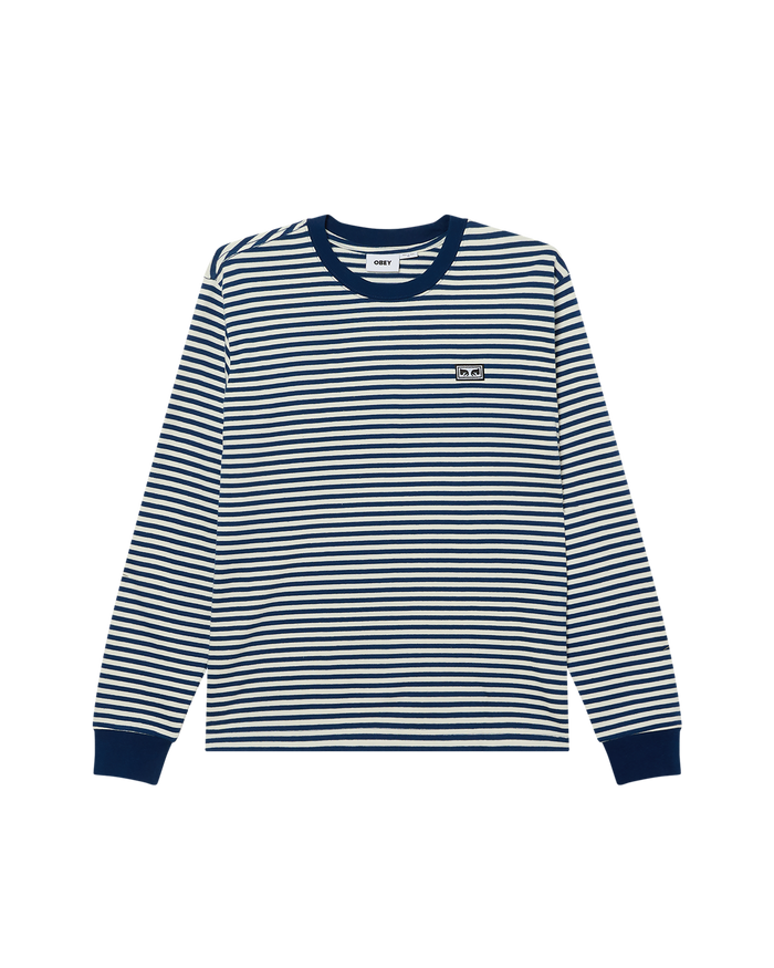 EST. WORKS EYES LS STRIPE SHIRT