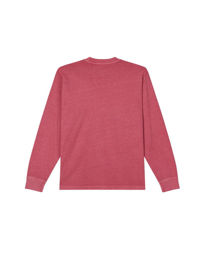 obey lowercase pigment ls t shirt pigment mineral red