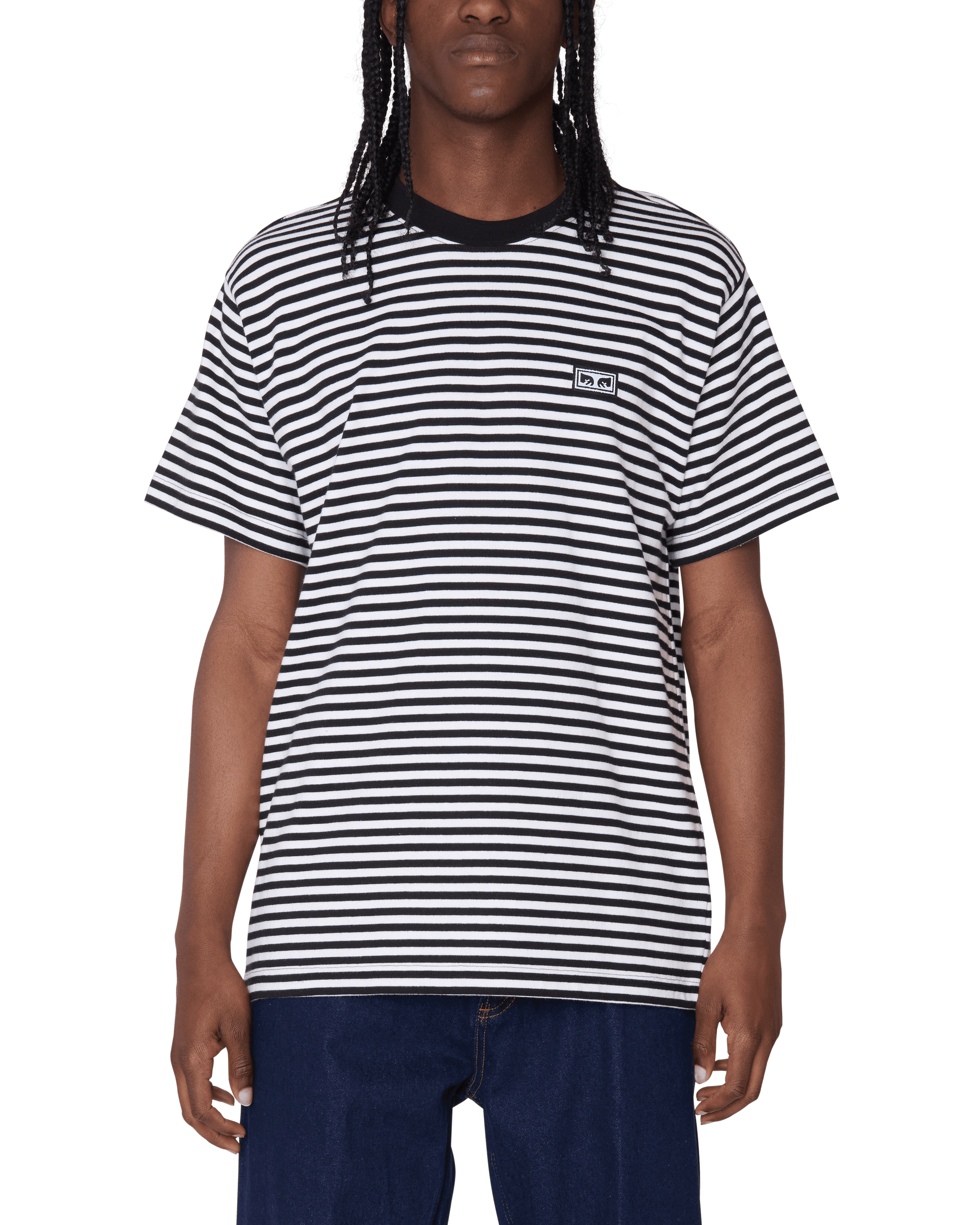 EST. WORKS EYES STRIPE T-SHIRT (zoomed)