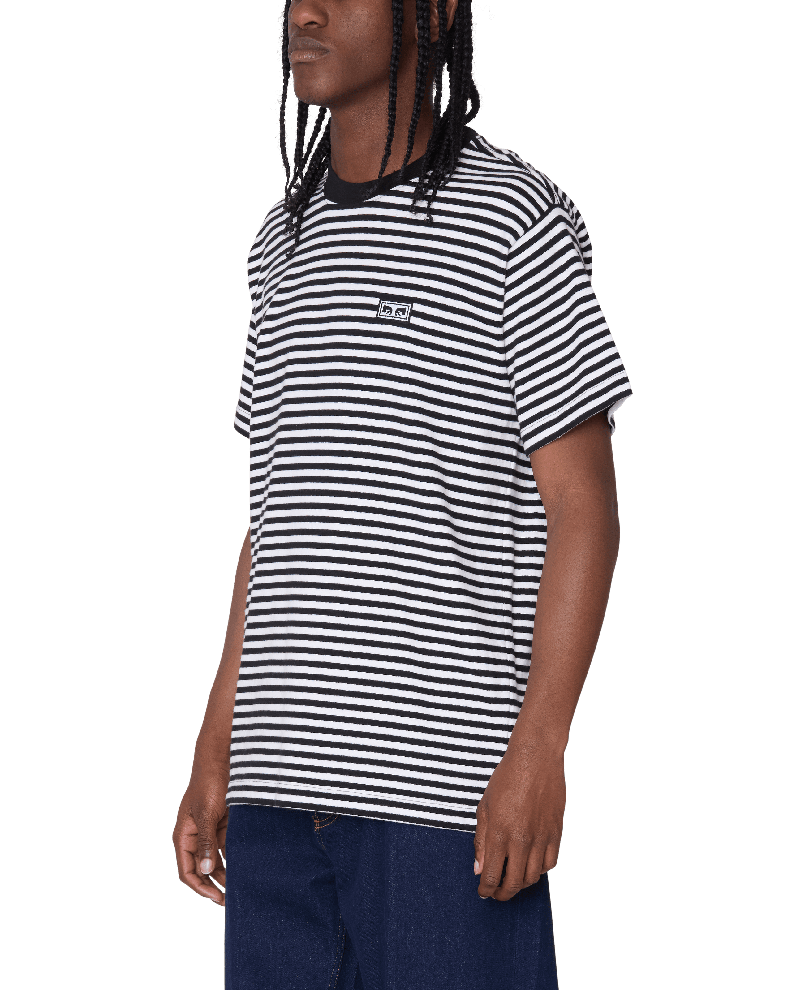 EST. WORKS EYES STRIPE T-SHIRT (zoomed)