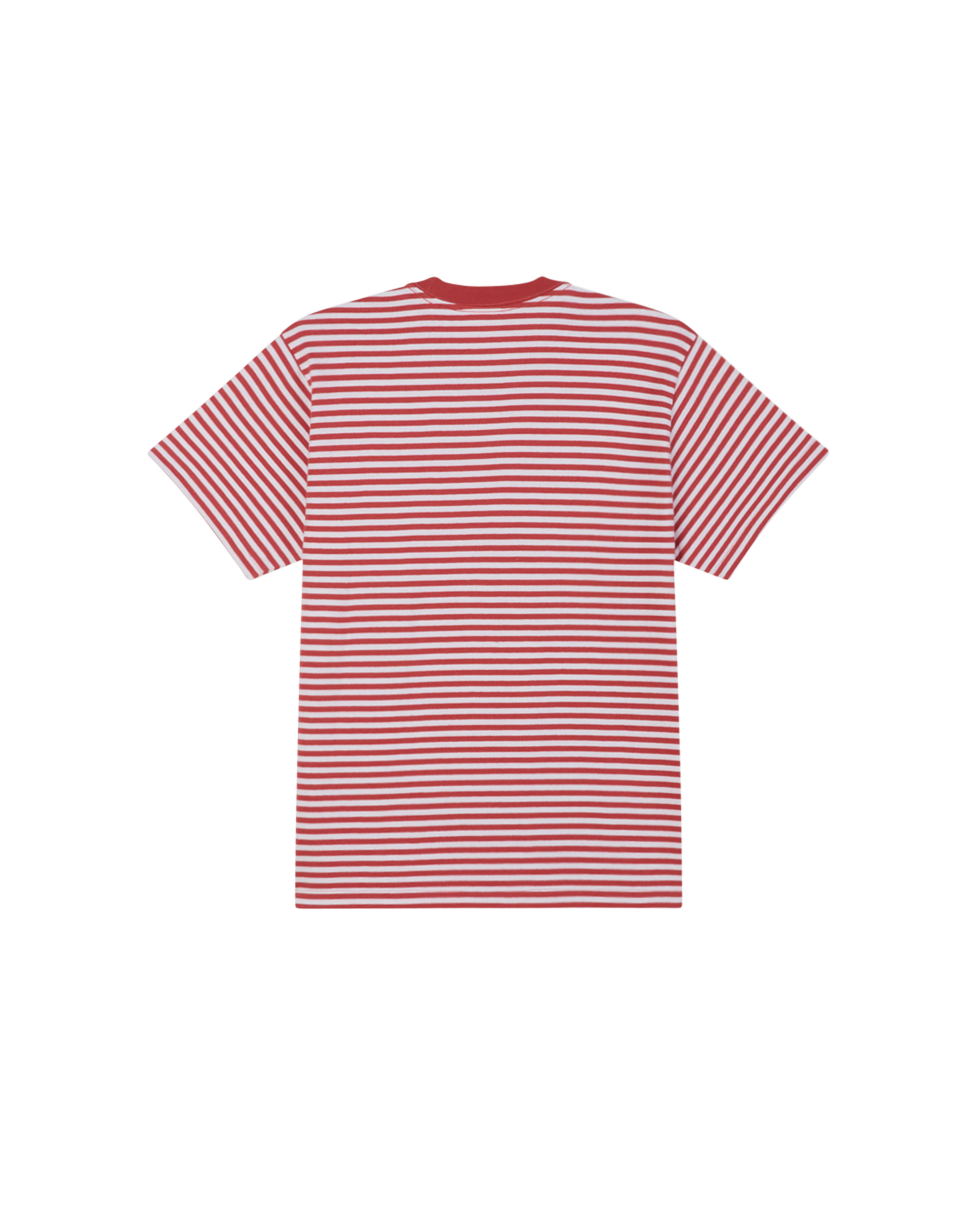 obey est works eyes stripe t shirt mineral red multi