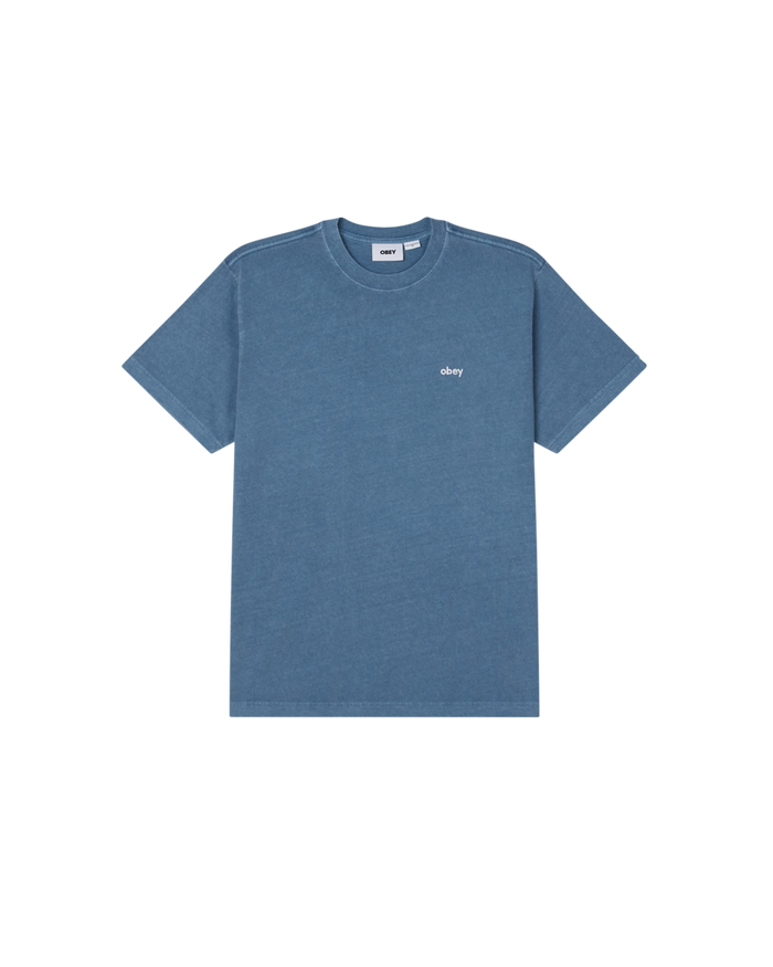 obey lowercase pigment t shirt pigment coronet blue