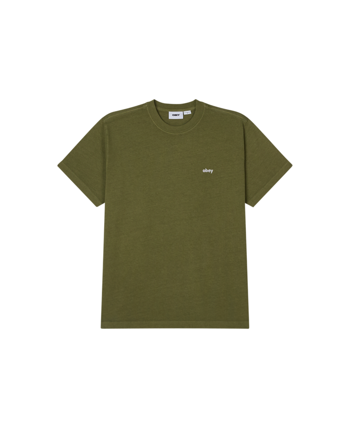 obey lowercase pigment t shirt pigment moss green