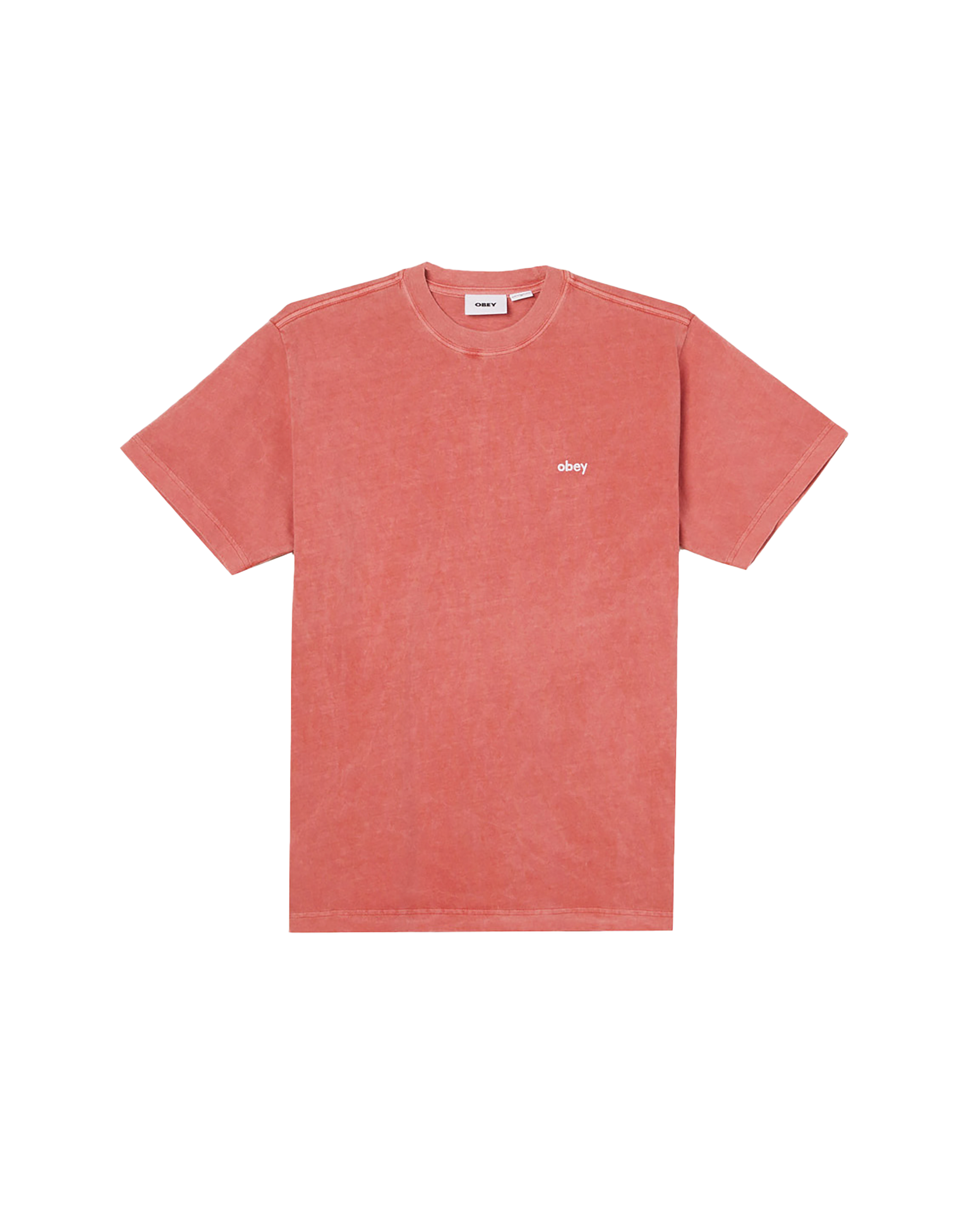 obey lowercase pigment t shirt pigment mineral red