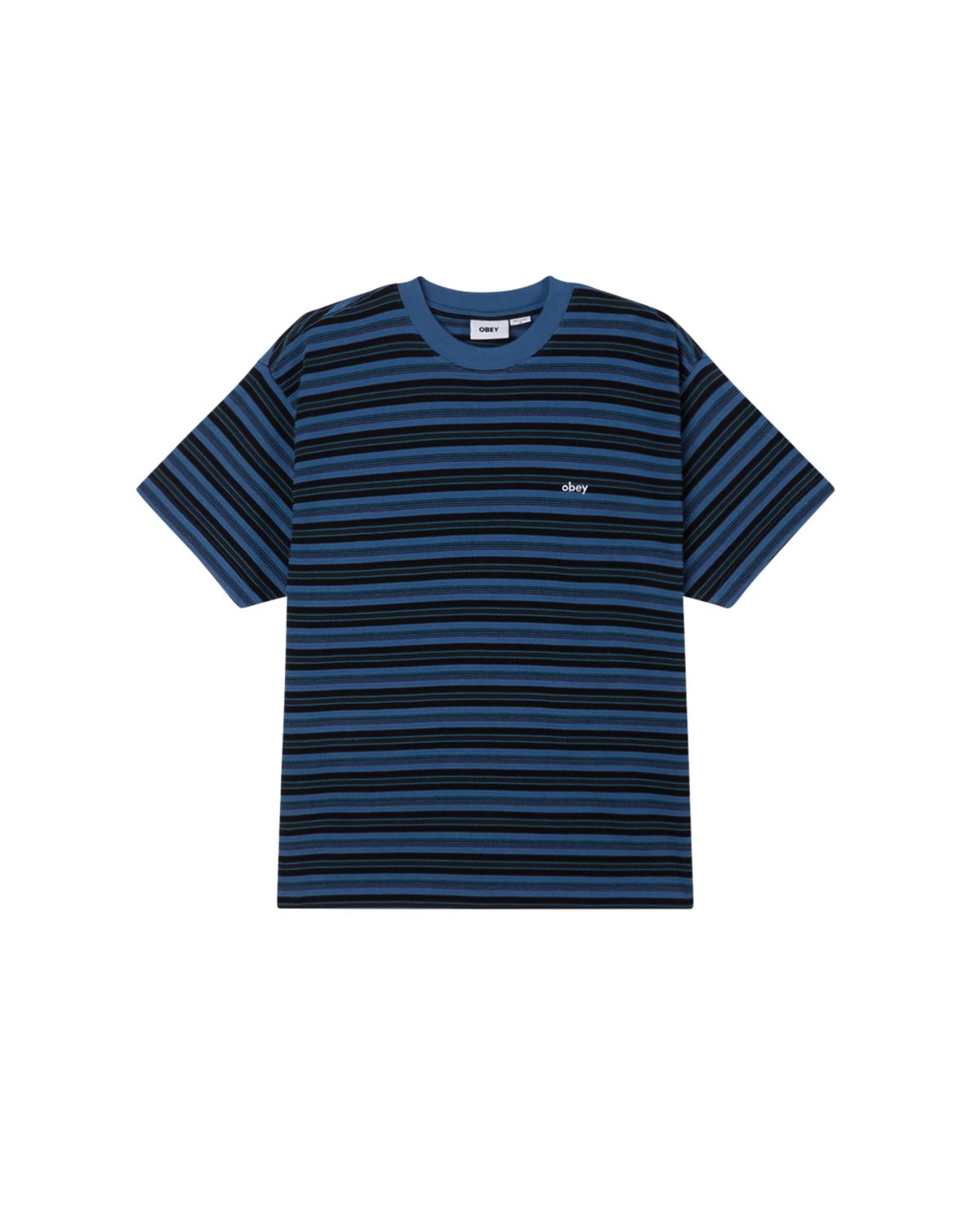 obey kenny relaxed t shirt coronet blue multi