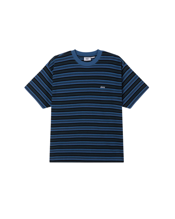 obey kenny relaxed t shirt coronet blue multi