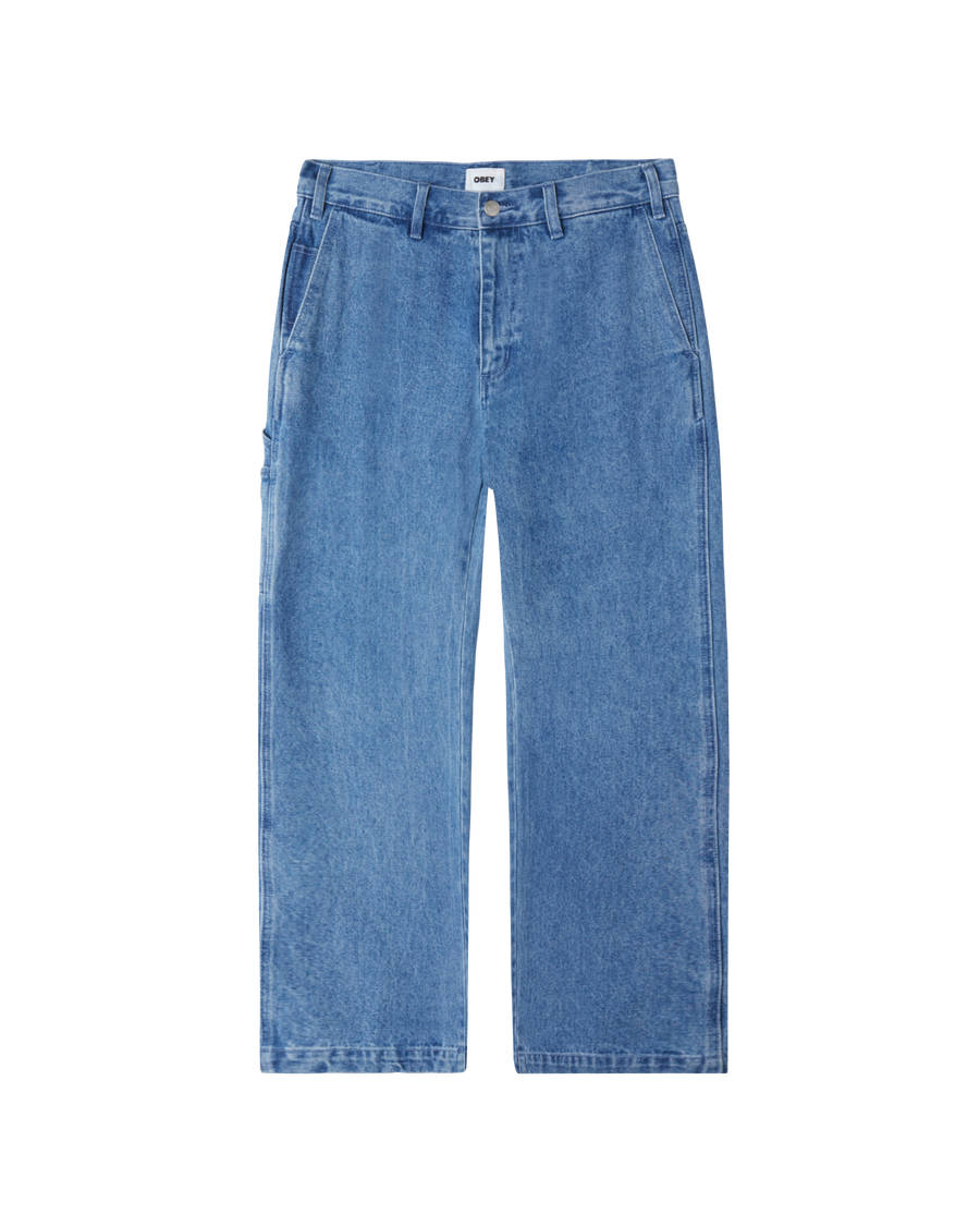 obey hardwork carpenter denim light indigo