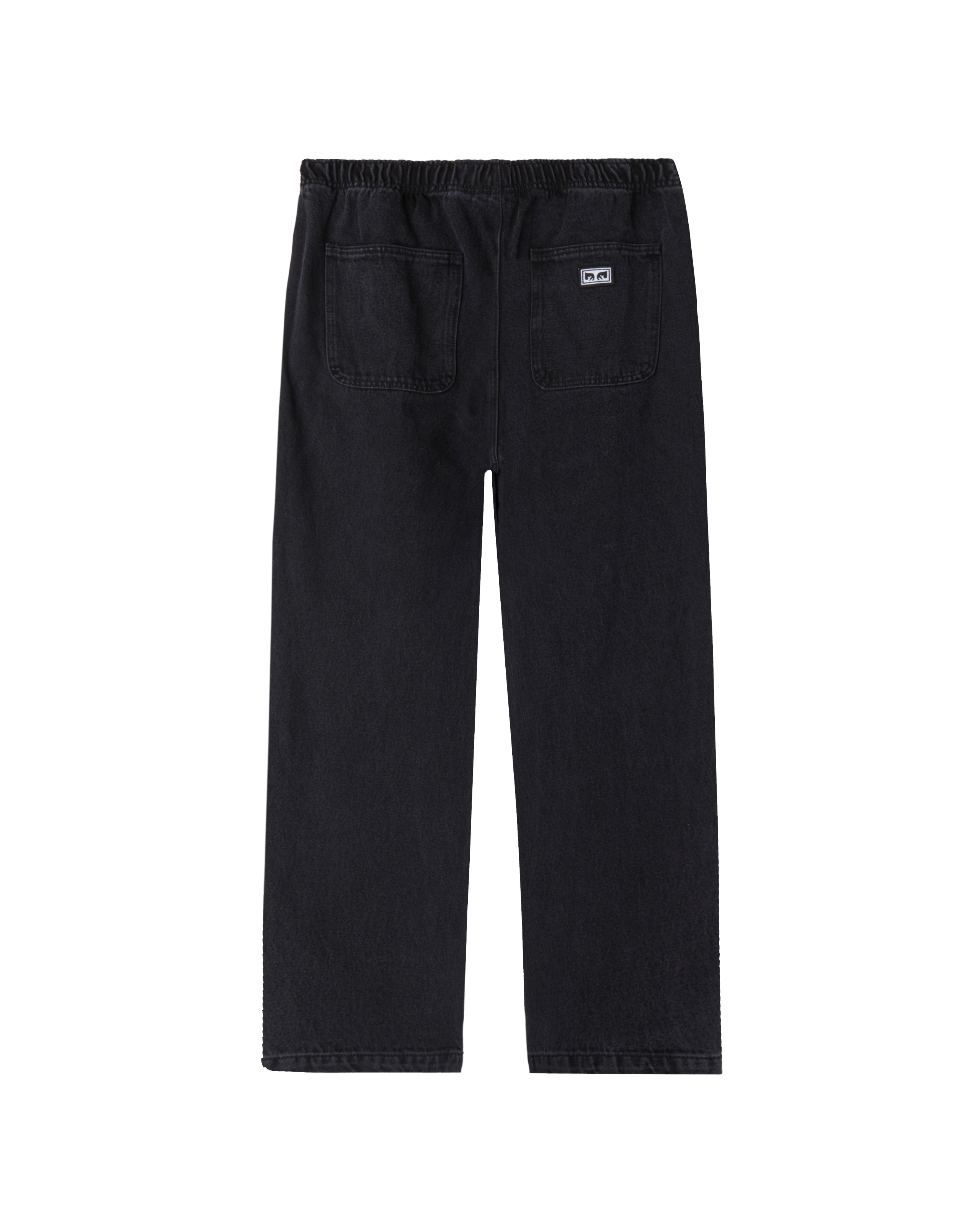 obey denim easy pant faded black (zoomed)