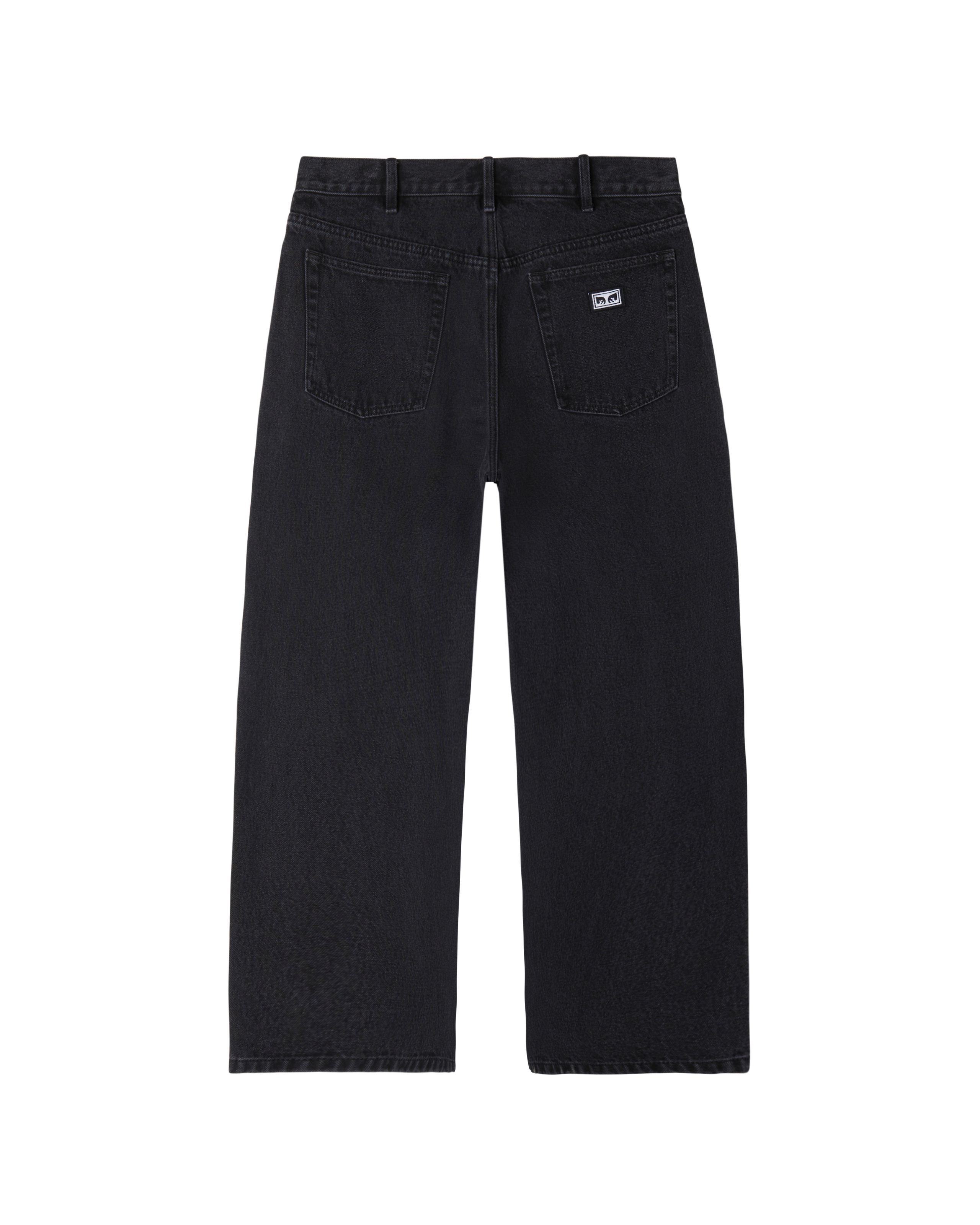 obey bigwig baggy denim faded black (zoomed)
