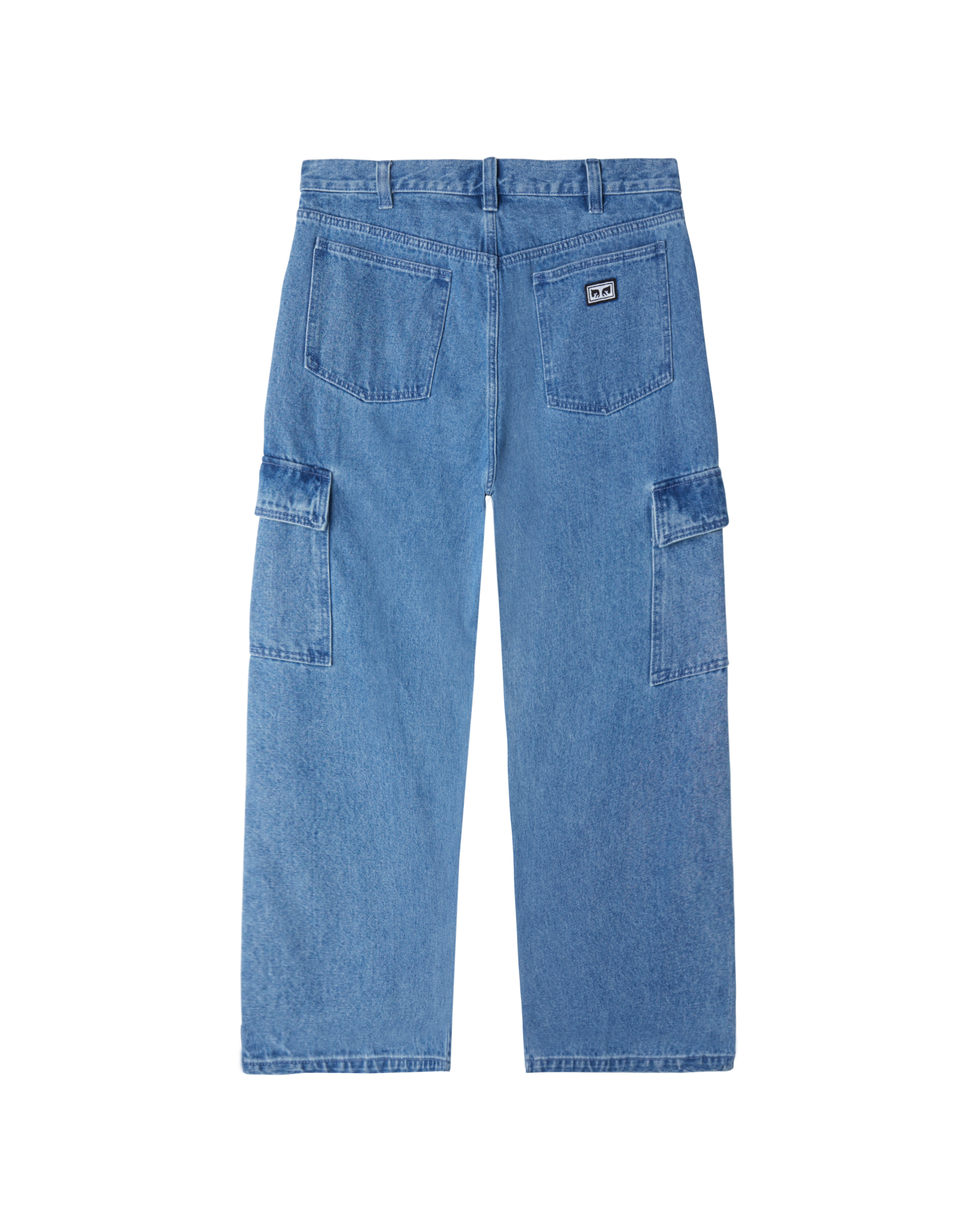 obey bigwig cargo denim pant light indigo