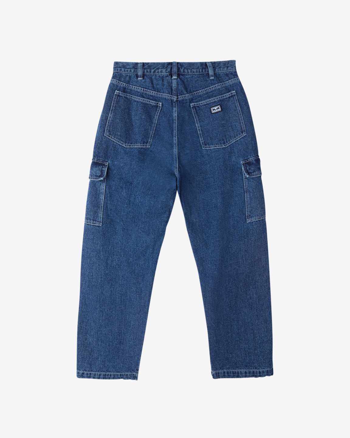 obey bigwig cargo denim pant stone wash