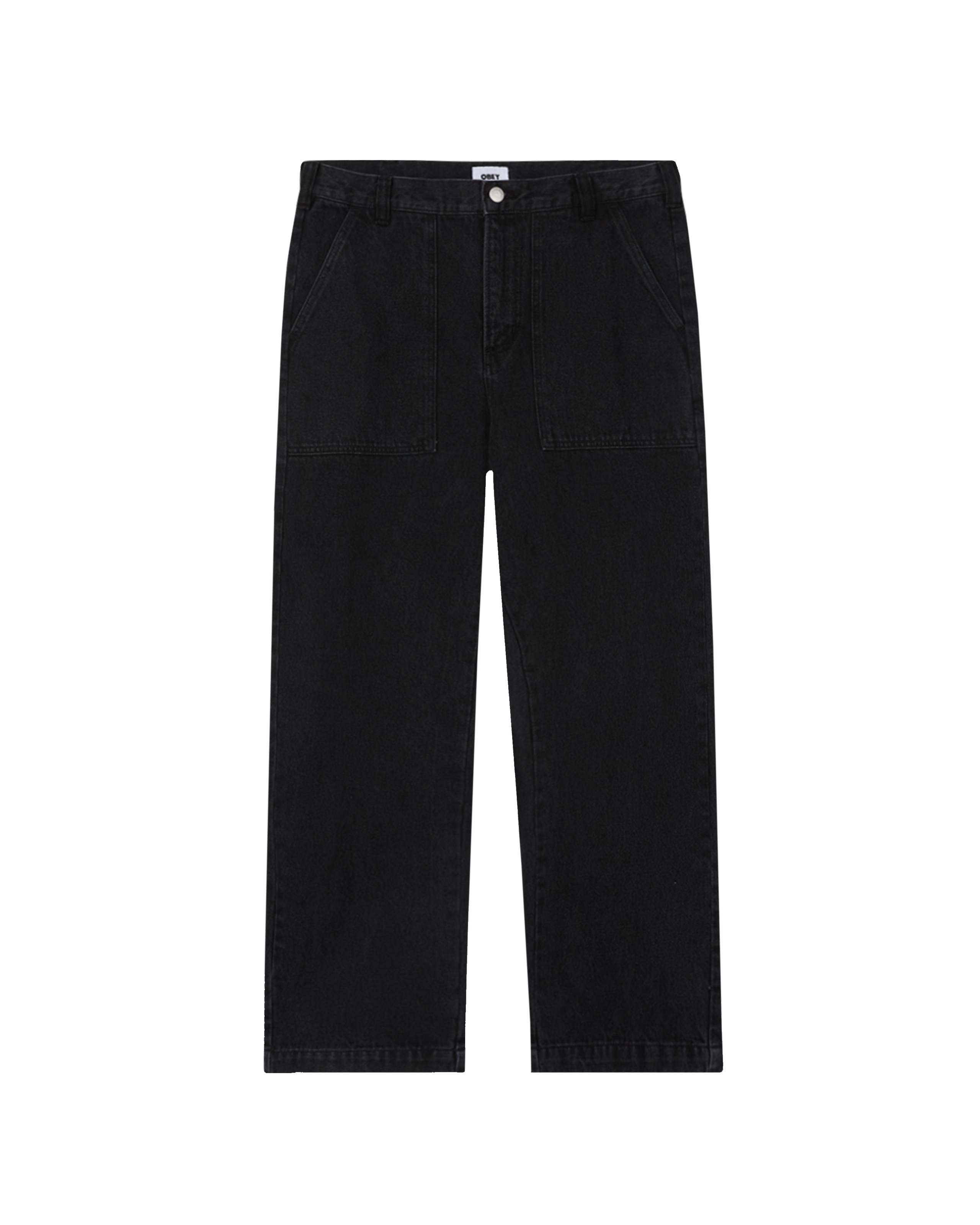 obey big timer utility denim faded black (zoomed)