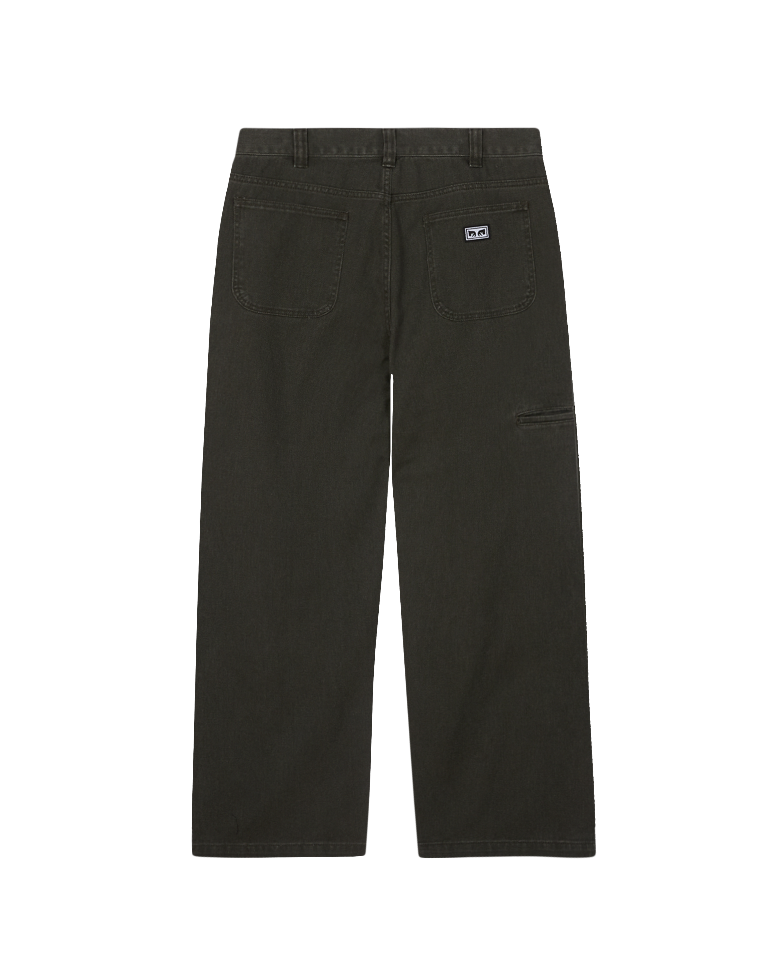 obey bigwig double knee work denim rosin faded wash (zoomed)