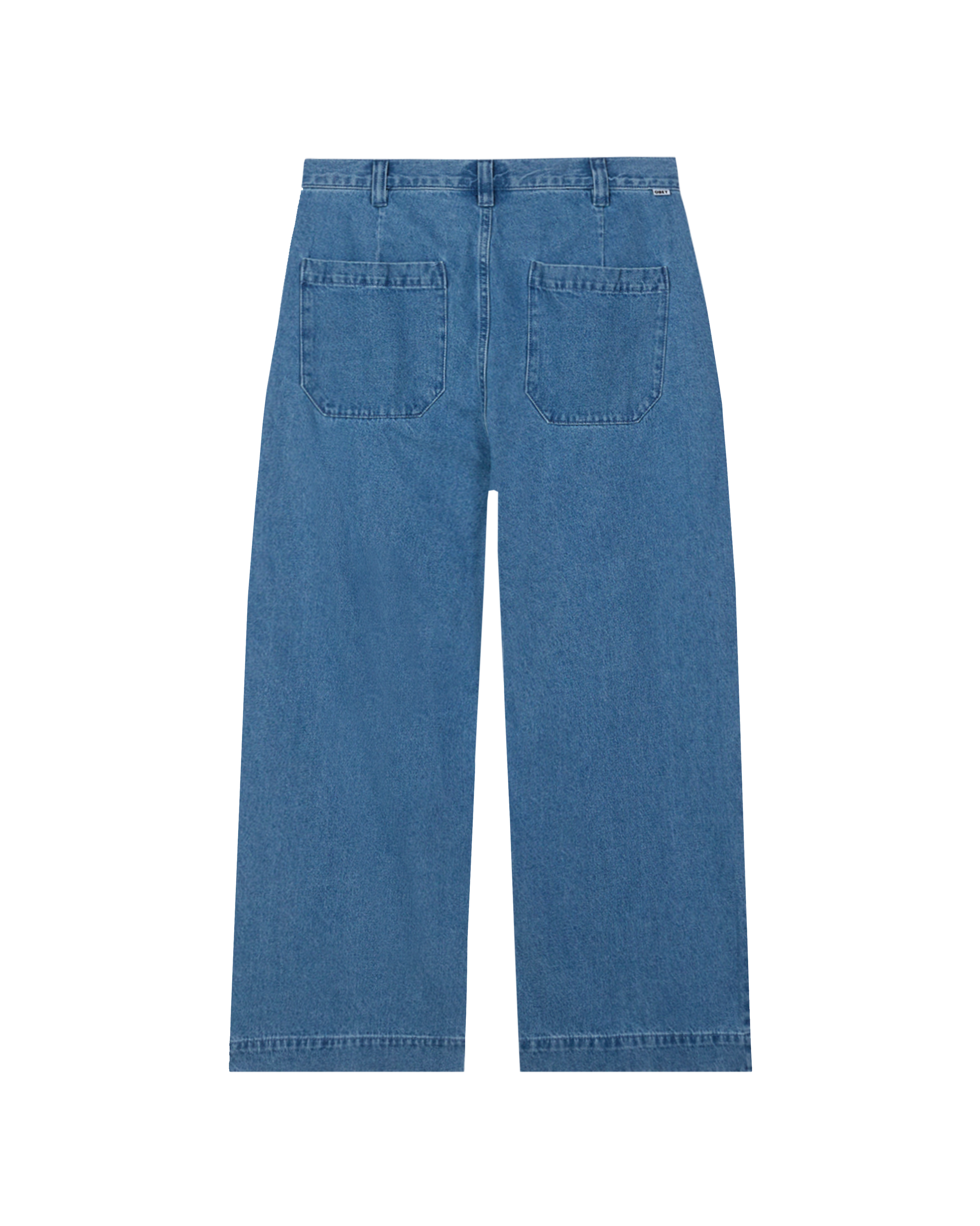 obey oliver denim pleated pant light indigo