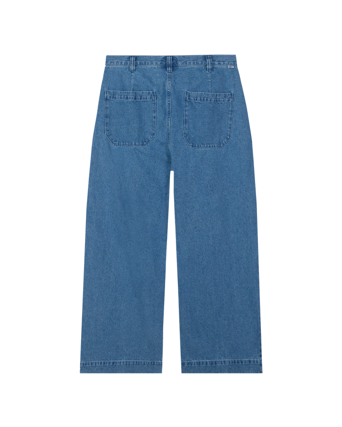 obey oliver denim pleated pant light indigo