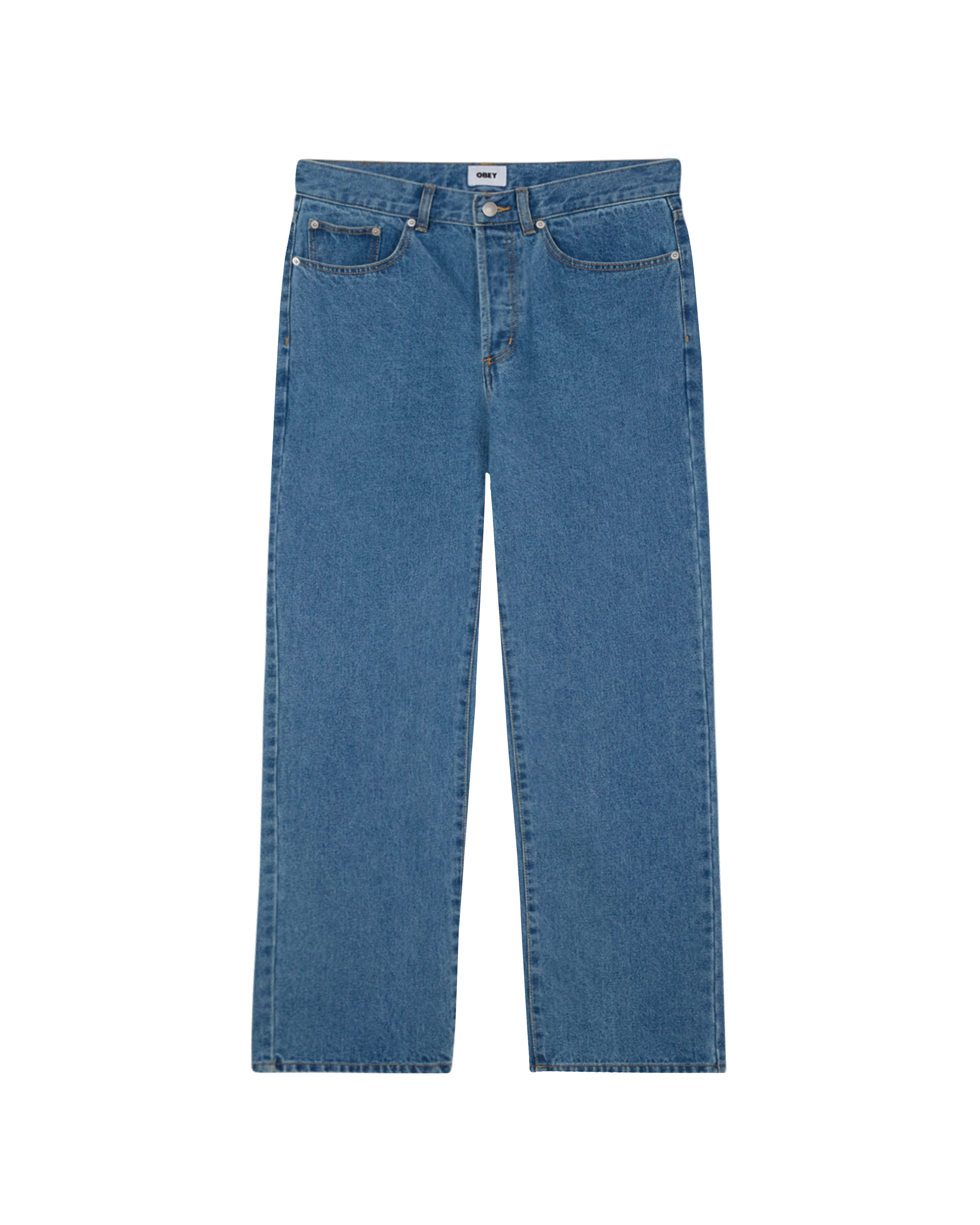 obey classic baggy denim light indigo (zoomed)