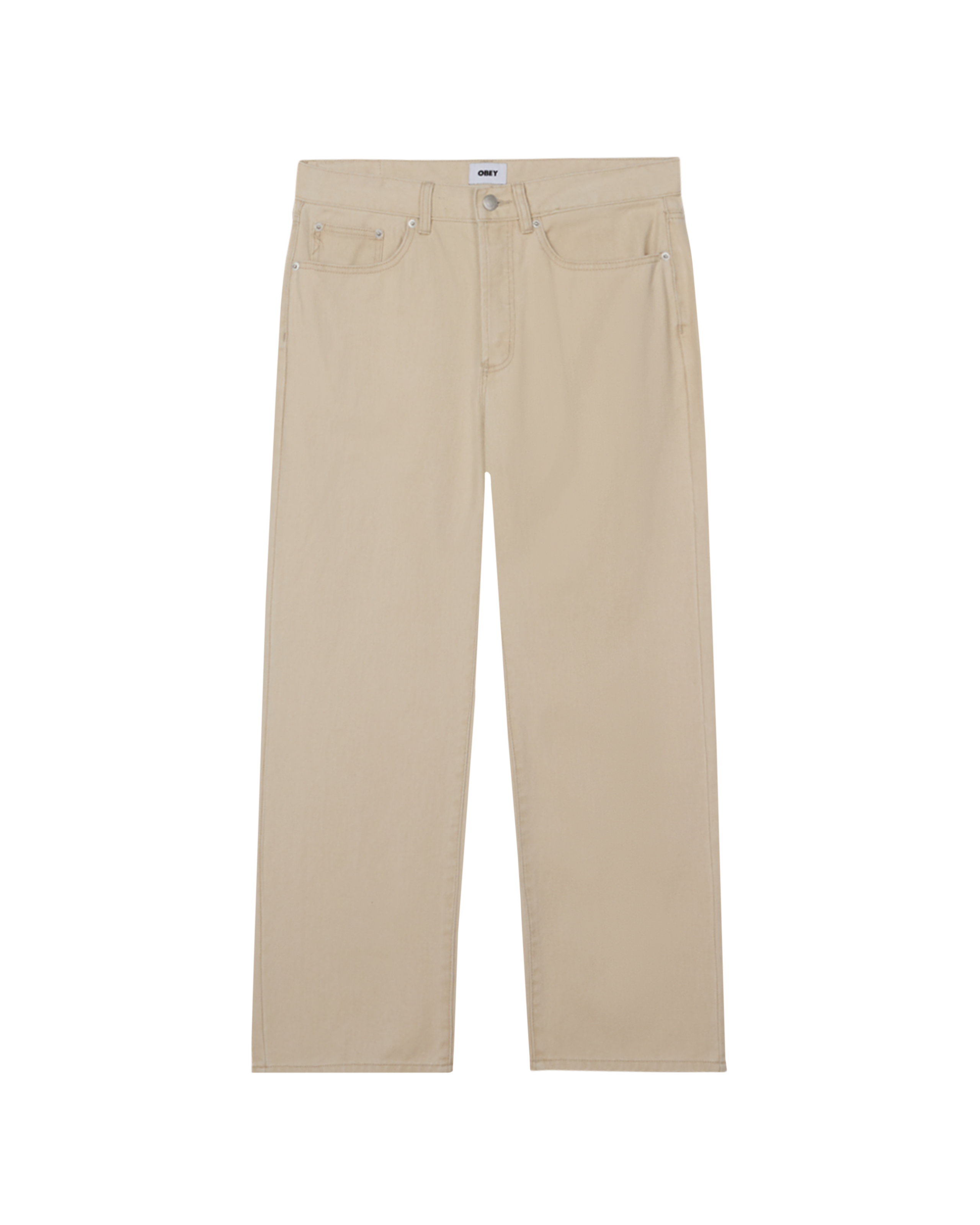 obey classic baggy denim pelican faded wash (zoomed)