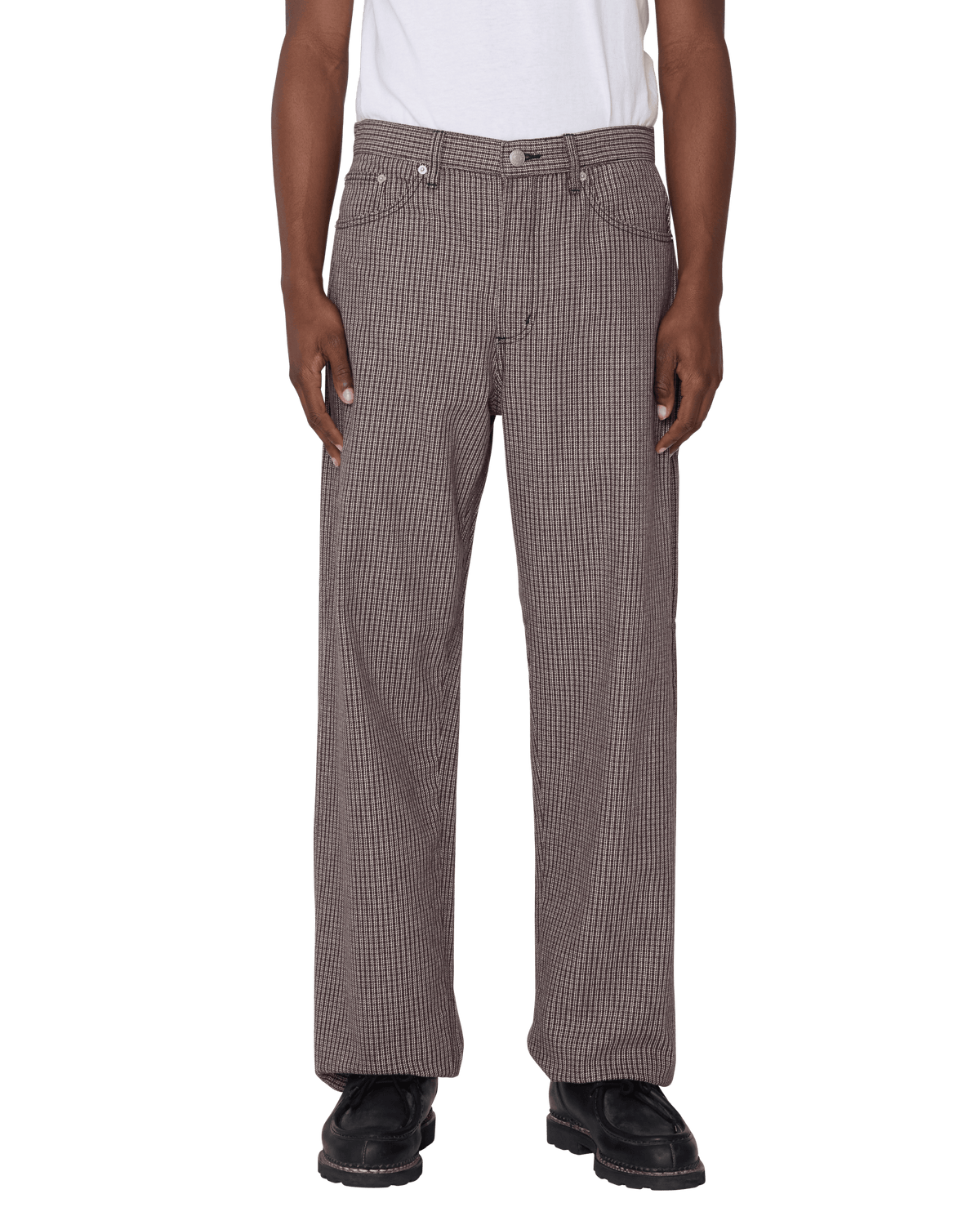 CLASSIC BAGGY PLAID DENIM