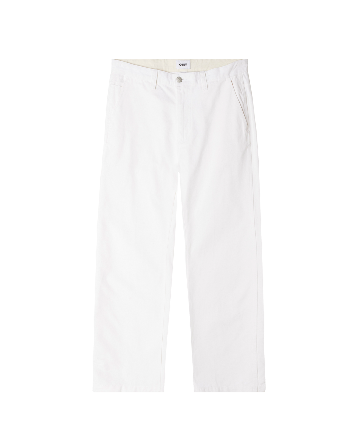 obey hardwork carpenter pant white