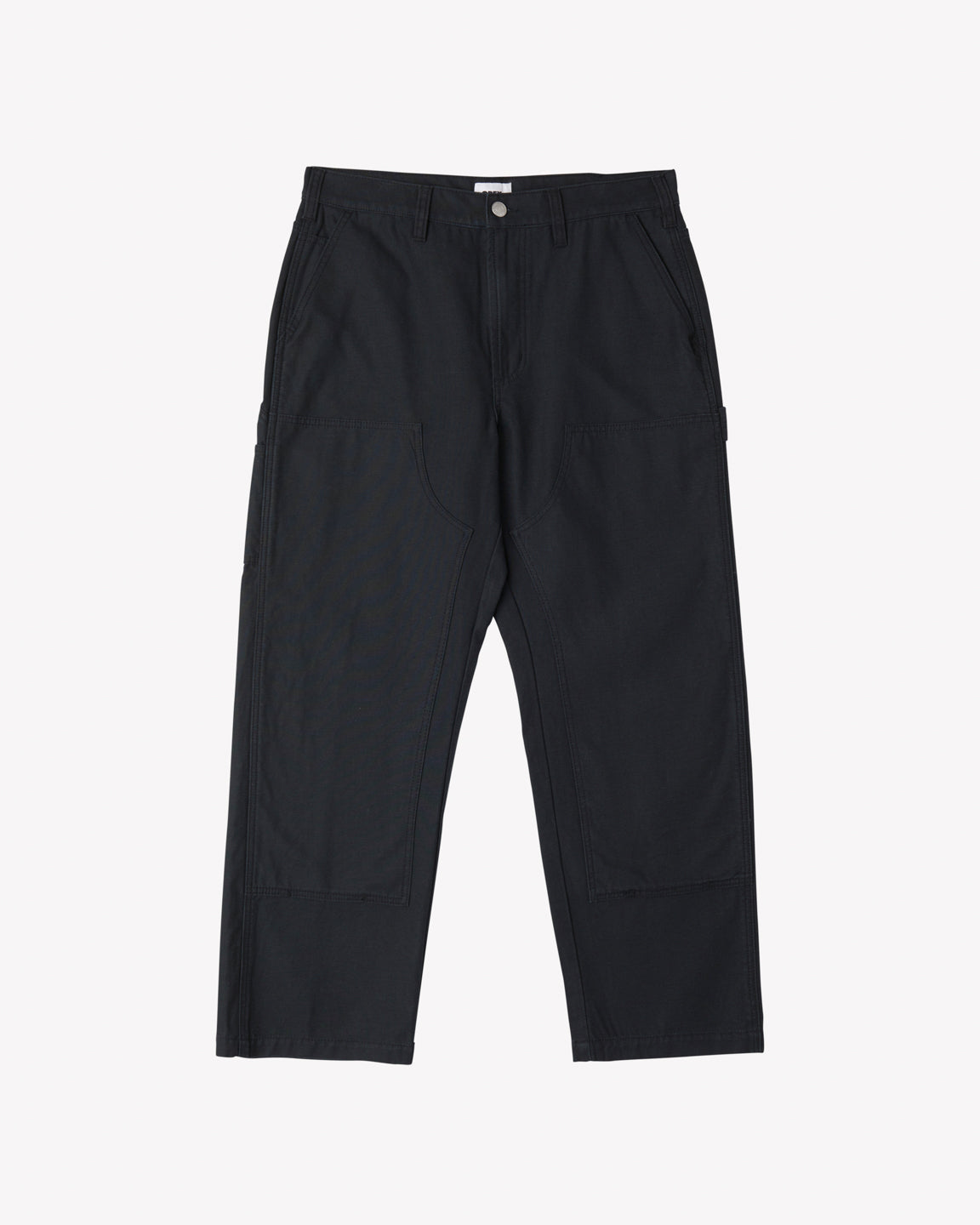 obey big timer twill double knee pant black