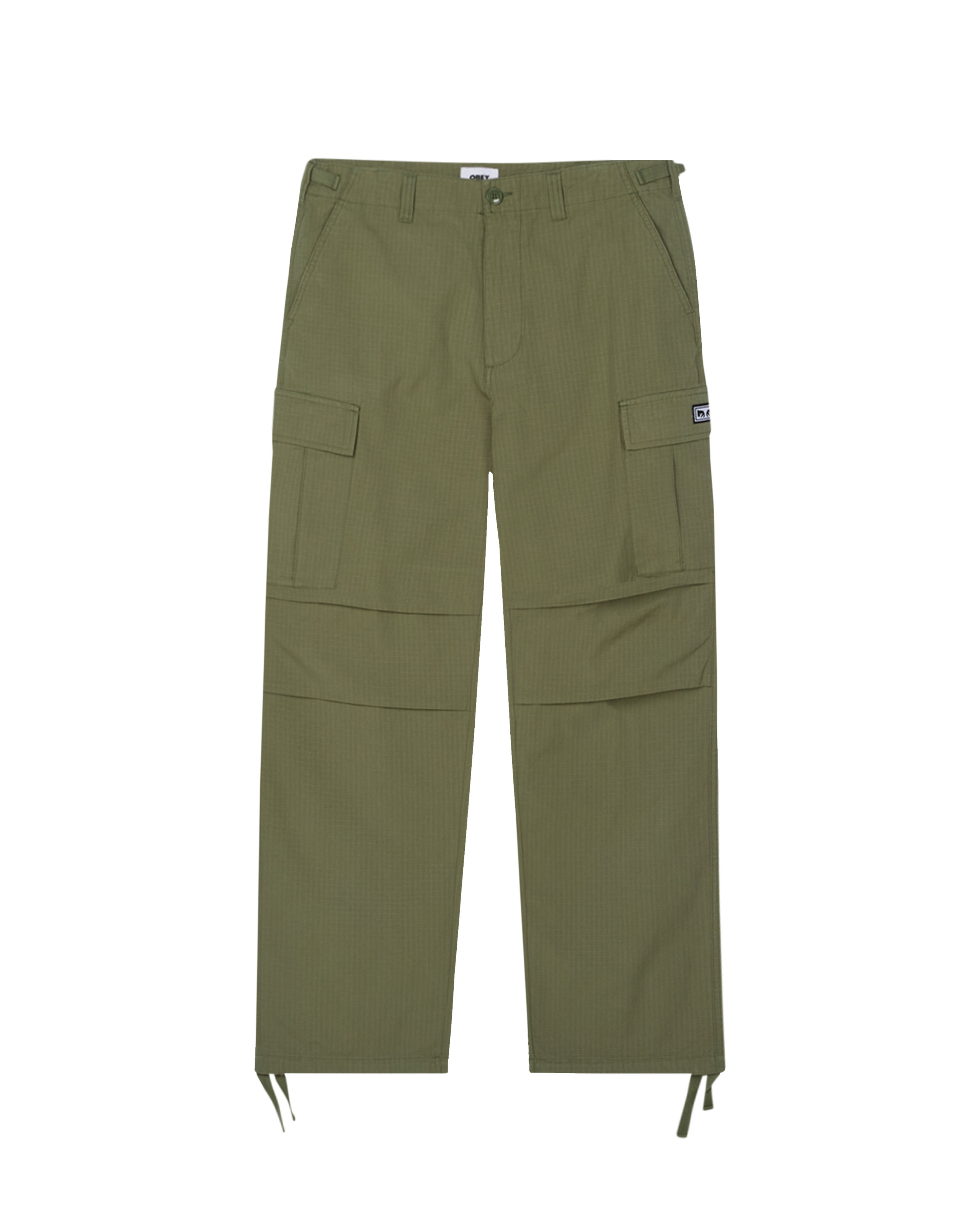 obey hardwork ripstop cargo pant deep lichen green (zoomed)