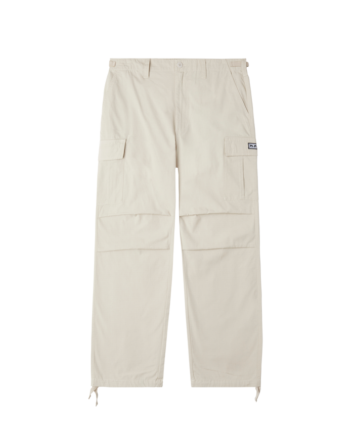 obey hardwork ripstop cargo pant silver grey