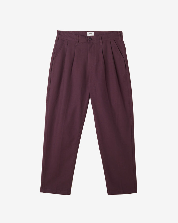 obey fubar pleated pant plum perfect