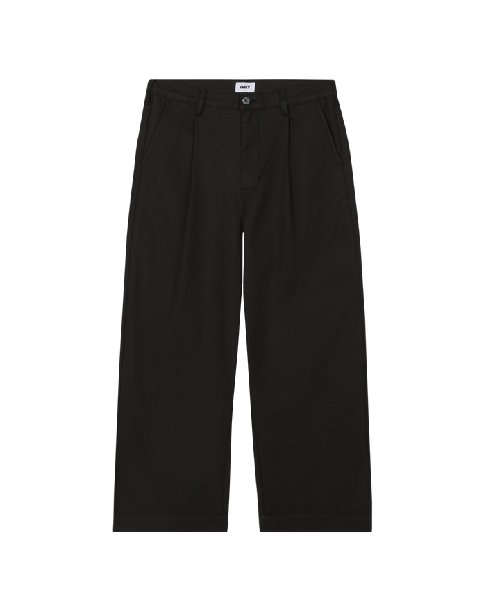 obey oliver pleated pant pirate black