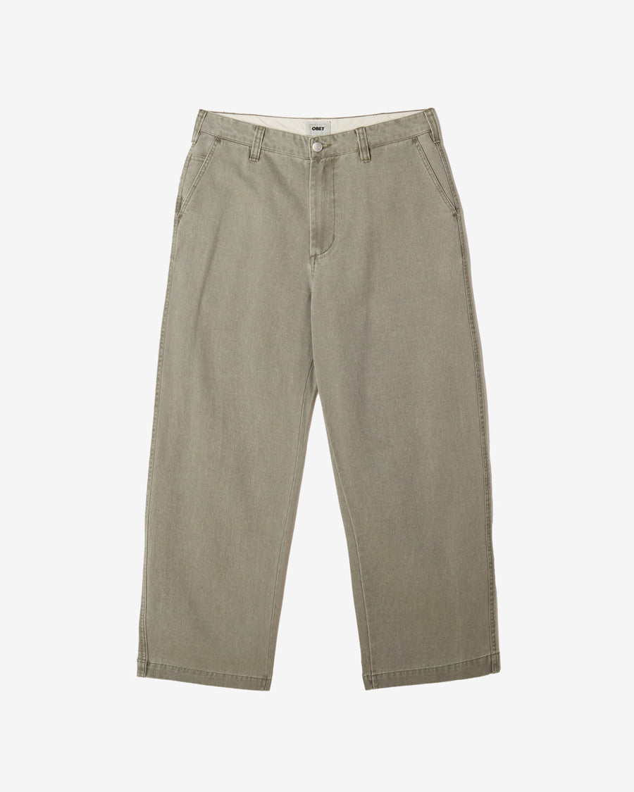 obey bigwig chino pant pigment tea leaf