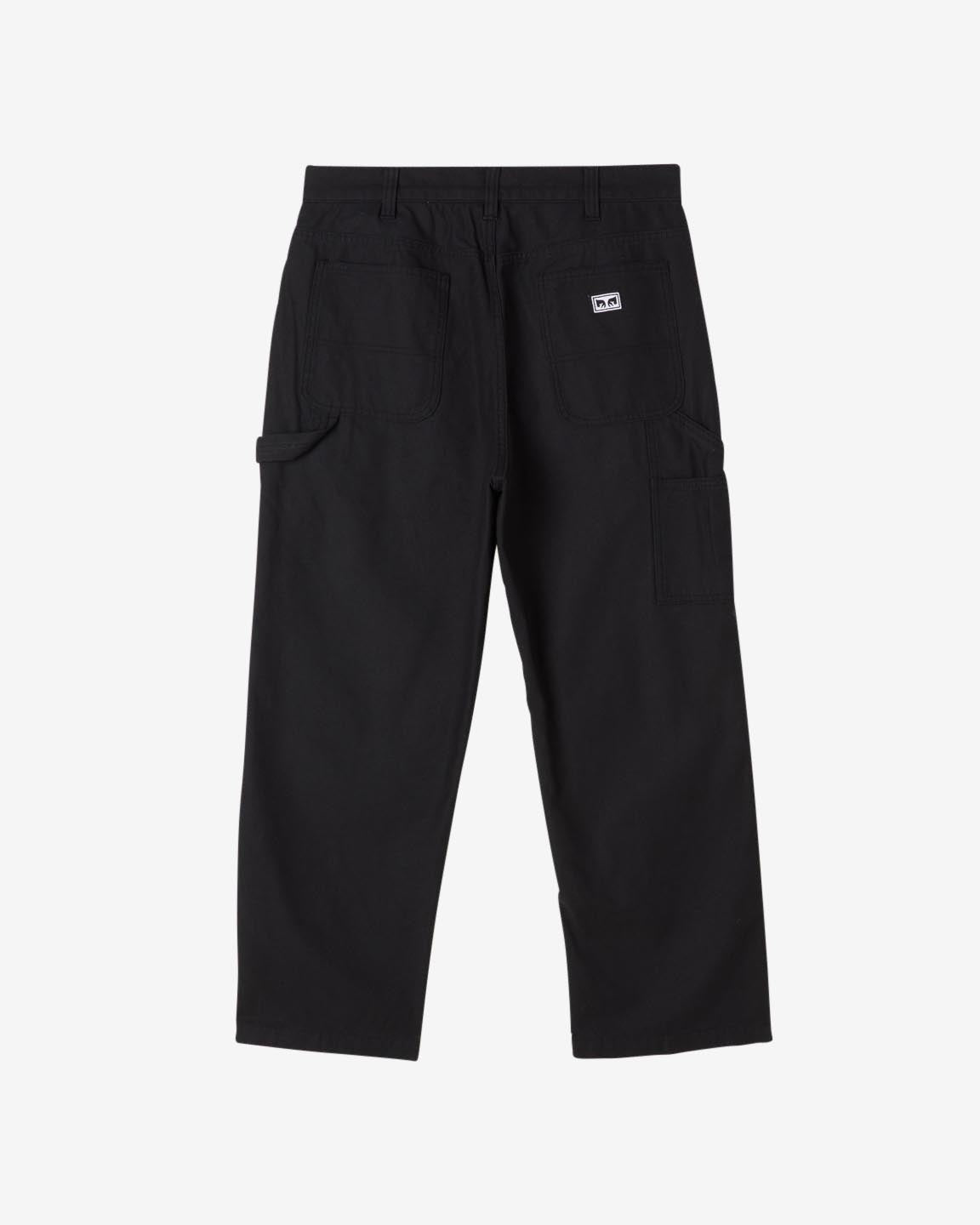 obey big timer printed carpenter pant black