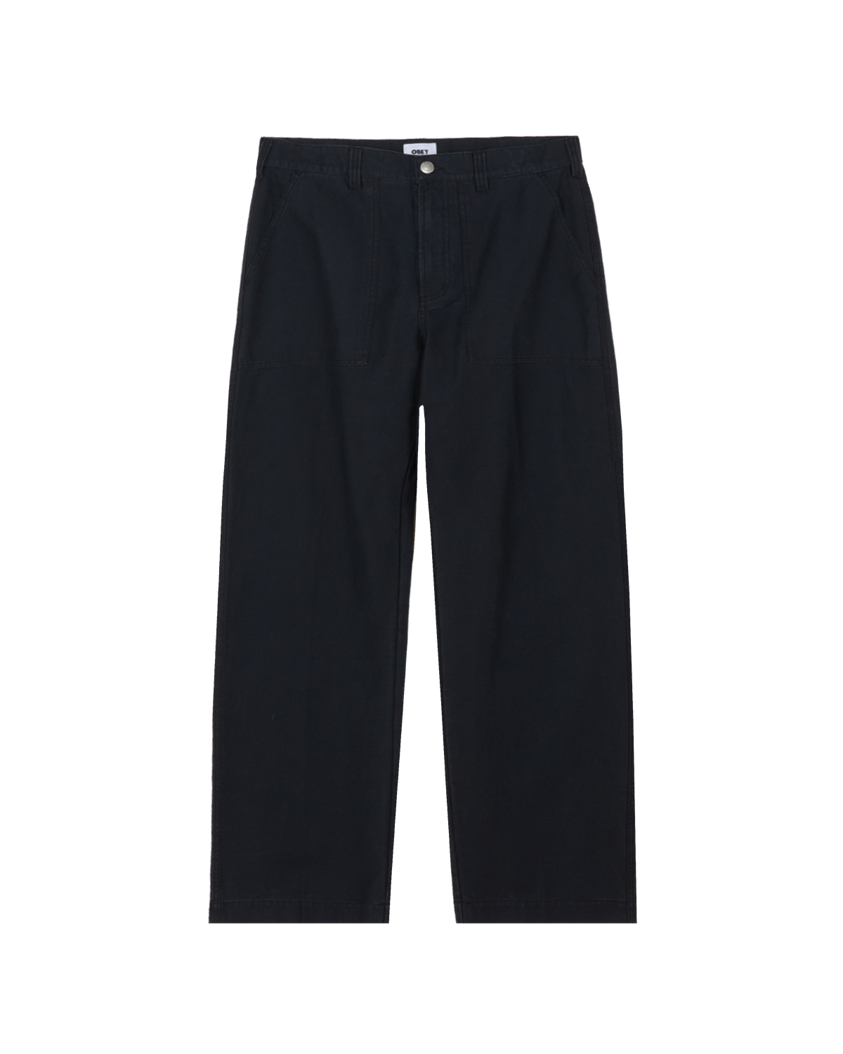 obey bigwig baggy utility pant anthracite faded wash